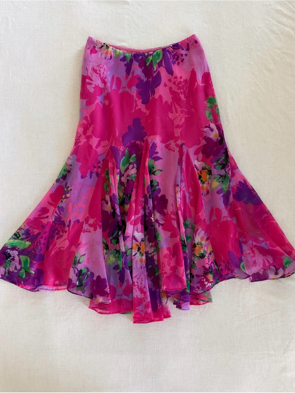 Vintage cache  Fairy Garden Floral Ruffle Midi Skirt - Picture 3 of 6
